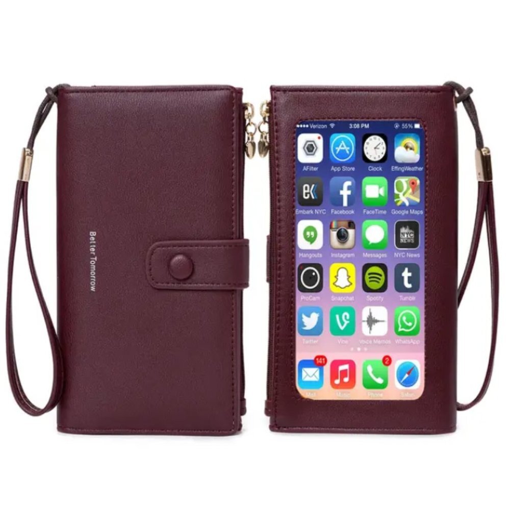 Brand New Multifunctional Women's Travel Wallet Touch Screen Phone Bag
